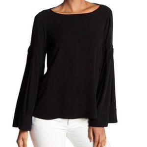 NEW ✨ Ro & De Black Bell Sleeve Blouse Top